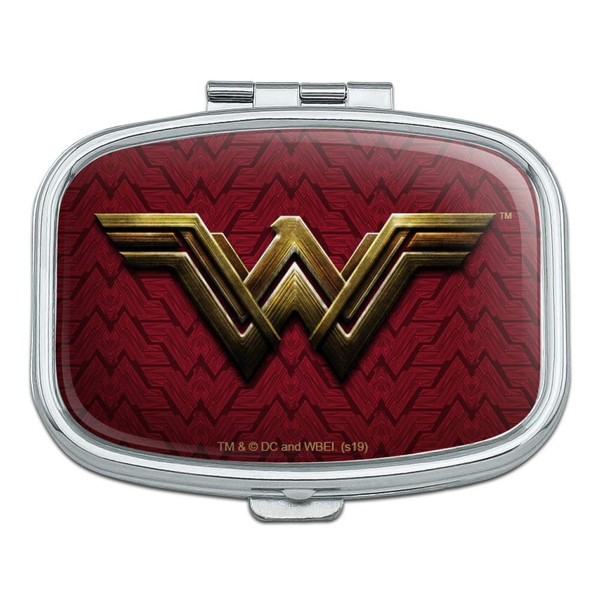 Justice League Movie Wonder Woman Logo Rectangle Pill Case Trinket Gift Box