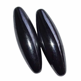 Janni-Shop-Geschliffene Formen 1 Paar Magnete in Oliven Form aus magnetisiertem H?matit (Blutstein) auch singende Steine genannt Gr??e L: ca. 60 mm (4534)