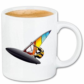 Reifen-Markt Kaffeetasse WELLENREITEN SURFEN BEACH SURFBRETT LONGBOARD WELLENREITEN WELLEN ANFÄNGER SHOP Keramik 330 ml in Weiß