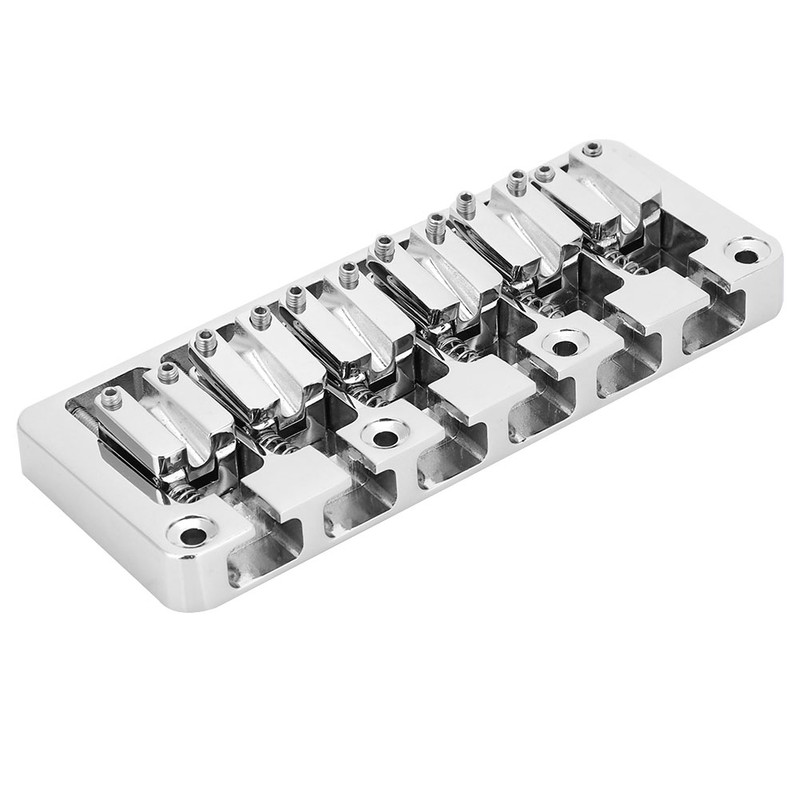 1 PC 6 String Bass Fixed Hardtail Bridge with Adjustable