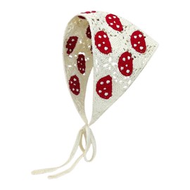 MEFINESHOW Crochet Bandana Head Kerchief Knitted Hair Scarf Boho Vintage Headbands Triangle Hair Tie Handmade Floral Hair Headwrap for Girls Women (Style 24)