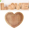 Heart Shaped Storage Box Transparent Acrylic Panel Wooden Display Case