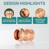Niikappu 5 Pack Copper Female Adapter Fittings, 1/2" FNPT x
