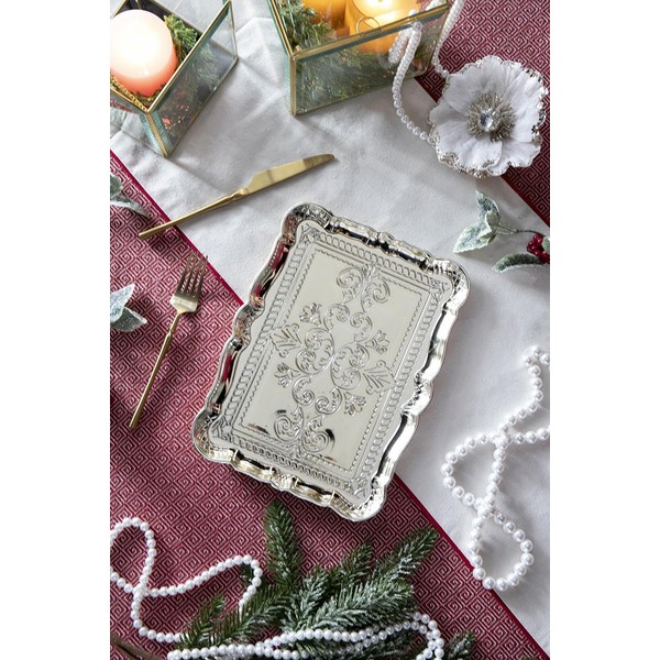 TREATLIFE HOME 6 Pack Plastic Charger Plates, 11.8" x 9.1",