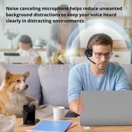 Discover Boomstick – Wireless Bluetooth Headset with Microphone | Bluetooth 5.1 USB Dongle Headset for Softphone, Computer, Laptop, Mobile Phone, and Tablet (Single Speaker)