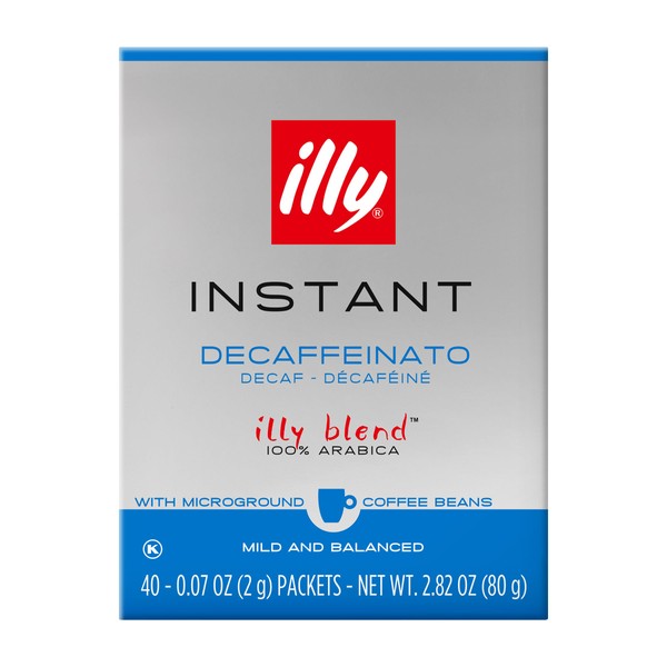 illy Instant Coffee Singles, Classico Decaf Medium Roast, Caramel &