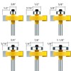 1/4 Inch Shank Rabbet Router Bit 1/4", 3/8", 1/2" Cutting