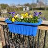 Apollo Exports International 20" Adjustable Railing Planter, Blue