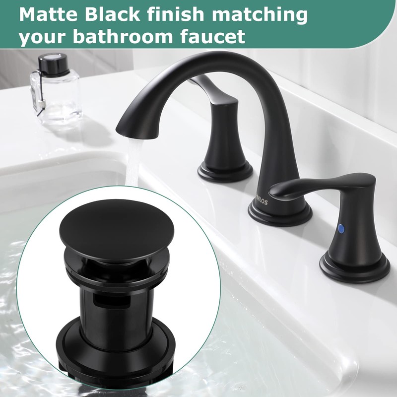 PARLOS Pop Up Drain Stopper with Overflow for Bathroom Sink