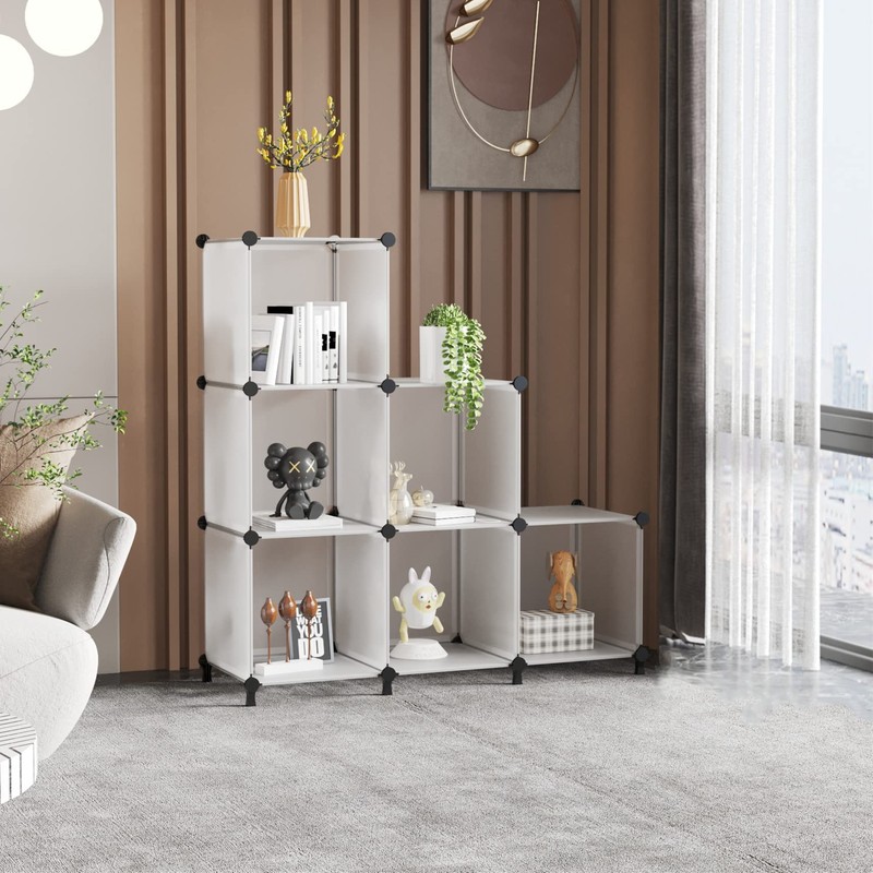 AWTATOS Closet Organizer 6 Cube Closet Storage Shelves DIY Stackable