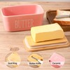 Hasense Butter Dish with Lid, Large Butter Dish for Countertop,