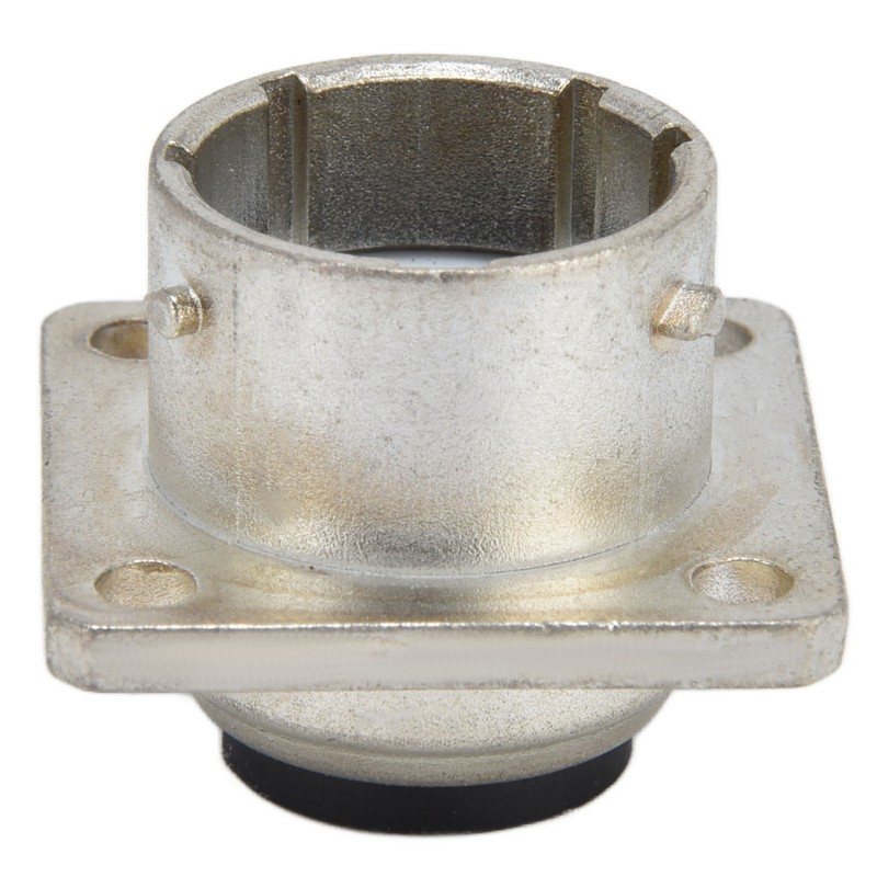 2 Pin Socket Square Flange Screw Mounting Power Connector Electric