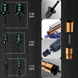 12PCS Swage HVAC Tools, Refrigeration Copper Swaging Tube with Holder, Air Conditioner Copper Pipe Expander Set with 1/4'', 3/8'', 1/2'', 5/8'', 3/4'', 7/8'' Bits