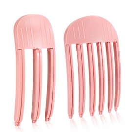 2pcs Wind Shaping Styling Comb, 2 Styles Heatless Volume Volumizer Volumizing Clips No-Trace Hair Root Lifting Clips Pink Hairline Shaping Tool Bangs Combs Korean No-Trace Tool for Women Men