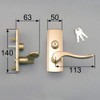 LIXIL (rikusiru) TOSTEM Style A Type Handle (Cylinder Lock) Satin