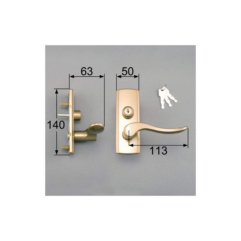 LIXIL (rikusiru) TOSTEM Style A Type Handle (Cylinder Lock) Satin