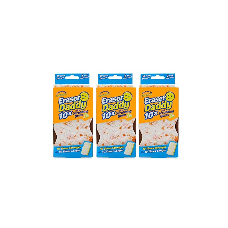 Scrub daddy modelo Eraser Daddy Fibra+Borrador 3 Paquetes de 2