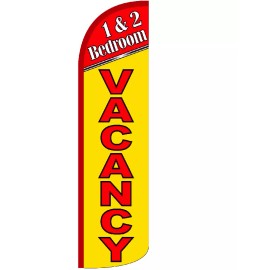 1 & 2 Bedroom Vacancy Windless Standard Size Polyester Flag Sign Banner
