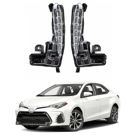 Pair of Fog Light Front Driving Fog Lamp Daytime Running Light Compatible for Toyota Corolla SE XSE 2017 2018 2019 Replaces TO2562103 TO2563103 8144002030 8143002030