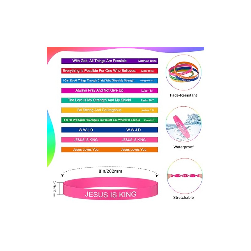 100-Pack Inspirational Bible Verse Bracelets – Christian Wristbands for Bulk