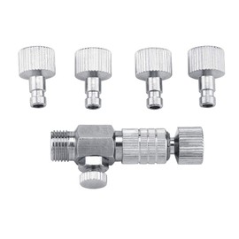 AUNMAS Adaptador de Desconexión, Acoplador de Aerógrafo de Metal Acoplamiento Rápido Accesorios de Aerógrafo para Compresor de Aire y Manguera de Aerógrafo