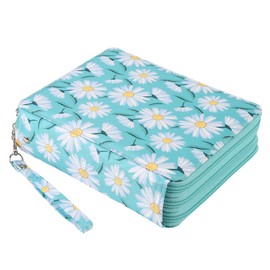 Lbxgap Portable Colored 124 Slots Pencil case Organizer with Printing Pattern for Watercolor Pens or Markers, Pencil Case Organizer for Artist