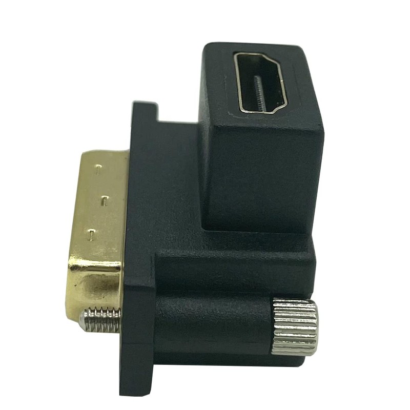 Dafensoy Up Angled 90 Degree DVI to HDMI Adapter, Gilded