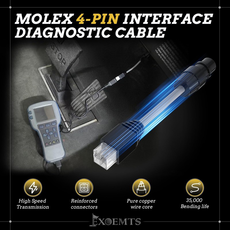 EXOEMTS 4-Pin Diagnostic Cable Adapter for Club Car Golf Cart,