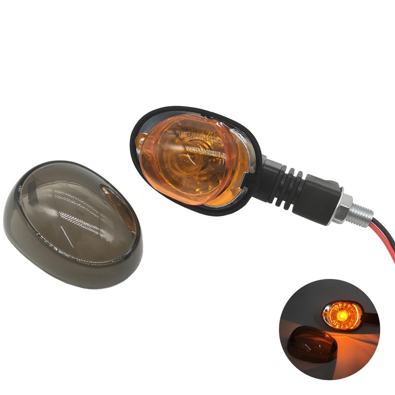 SPNUVR 2Pcs Motorcycle Turn Signals Indicator Light Compatible With Buell