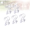 Zerodeko Shower Curtain Clips 10pcs 12x6cm Round Stable Plastic for