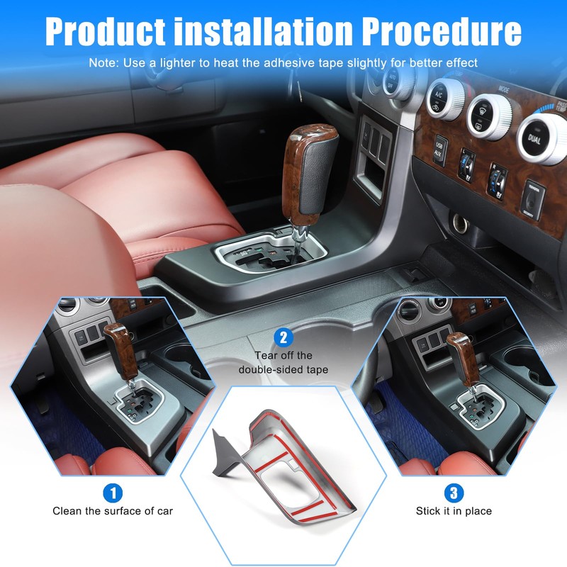 HIRUFAIT Center Console Gear Shift Panel Frame Cover Trim for