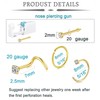 QWALIT 2pack Nose Piercing Kit Gold Nose Ring Piercing Kit
