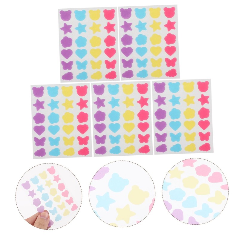 Baluue 5 Sheets Facial Mole Patches for Stickers Pimple Patches
