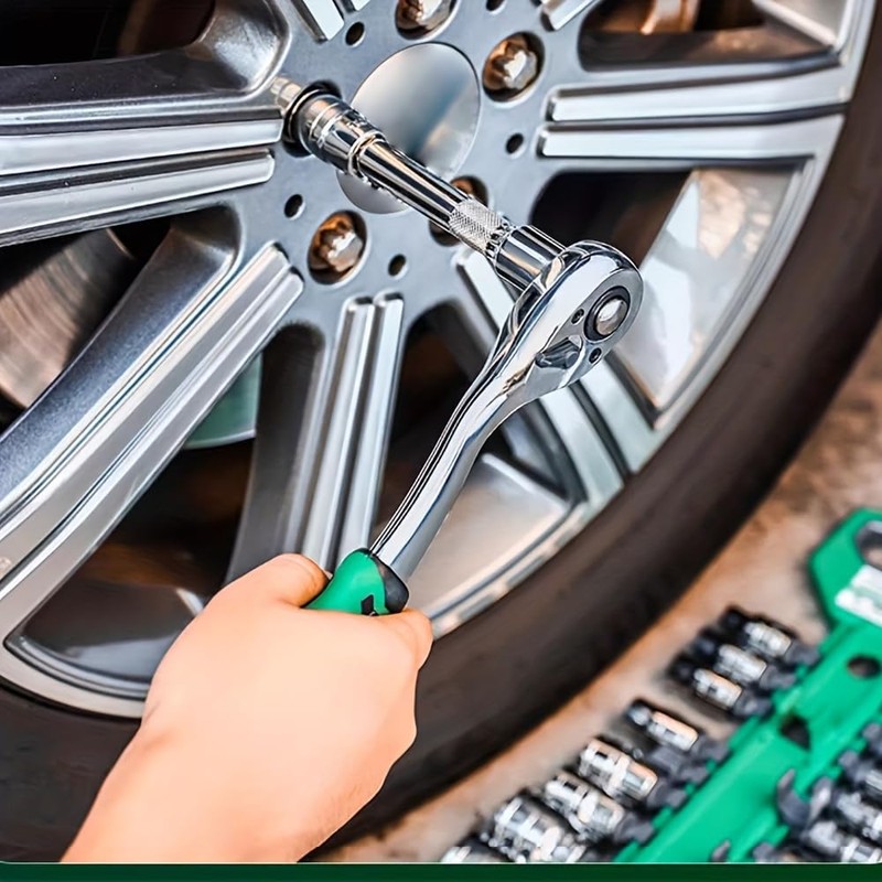 Ratchet Socket Wrench Set 3/8 Inch Drive, Mechanic Tool Kit