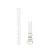 Garmin Accessory Band 14mm White Italian Leather/Light Gold Long Small