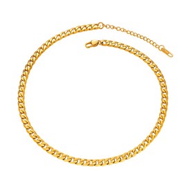 Prosteel a Gold Chain for Boys Link Necklace Cuban Chains Stainless Steel Necklaces 4mm 20 Inch Gold Chain for Women Jewelry Making
