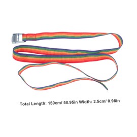 Mipcase 1set Adjustable Heavy Duty Tie Down Strap Cargo Strap for Surfboards Kayaks and Luggage Durable and Cloth Material Rainbow Color for Outdoor Adventures 4pcs