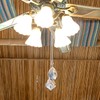 Aceple 2PCS Crystal Ceiling Fan Pull Chain, Decorative Fan Pull