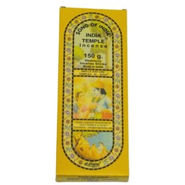 Song of India - India Temple Incense Sticks. 120 Stick Package. 150 Grams with Xtrendy Wooden Incense Holder