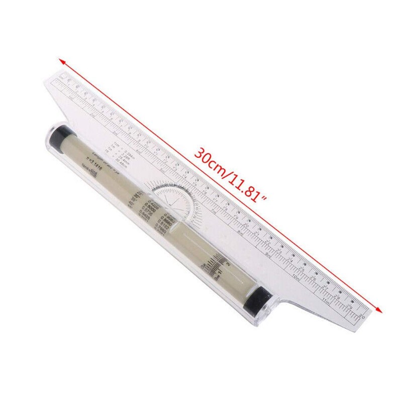 SENRISE Balancing Scale 30cm Multipurpose Drawing Parallel Rolling Ruler Type