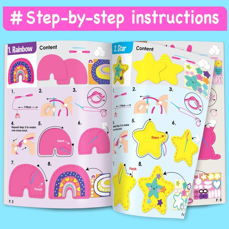 EZCRA Unicorn Sewing Kit for Kids Ages 4-8, 4 Easy