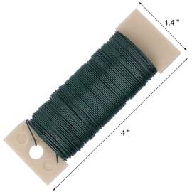8 Pack 264 Yards 22 Gauge Green Floral Paddle Wire for Wreaths, Garland and Floral Arrangements DIY Crafts