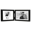 Malden International Designs Black Concept Wood Picture Frame, Double Horizontal,