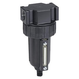 Parker Hannifin 06F24BC Prep-Air II Series 06F Zinc Compact Particulate Filter, Metal Bowl/Sight Gauge/Twist Drain, 5 µ Element, 3/8" NPT Port Size