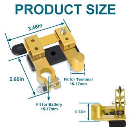 SDZONGES Battery Disconnect Switch, Battery Cut Off Shut Off Kill Switch 12v 24v, Top Post Knife Blade Master Switch for Marine Car Boat RV ATV Vehicles(Negative).