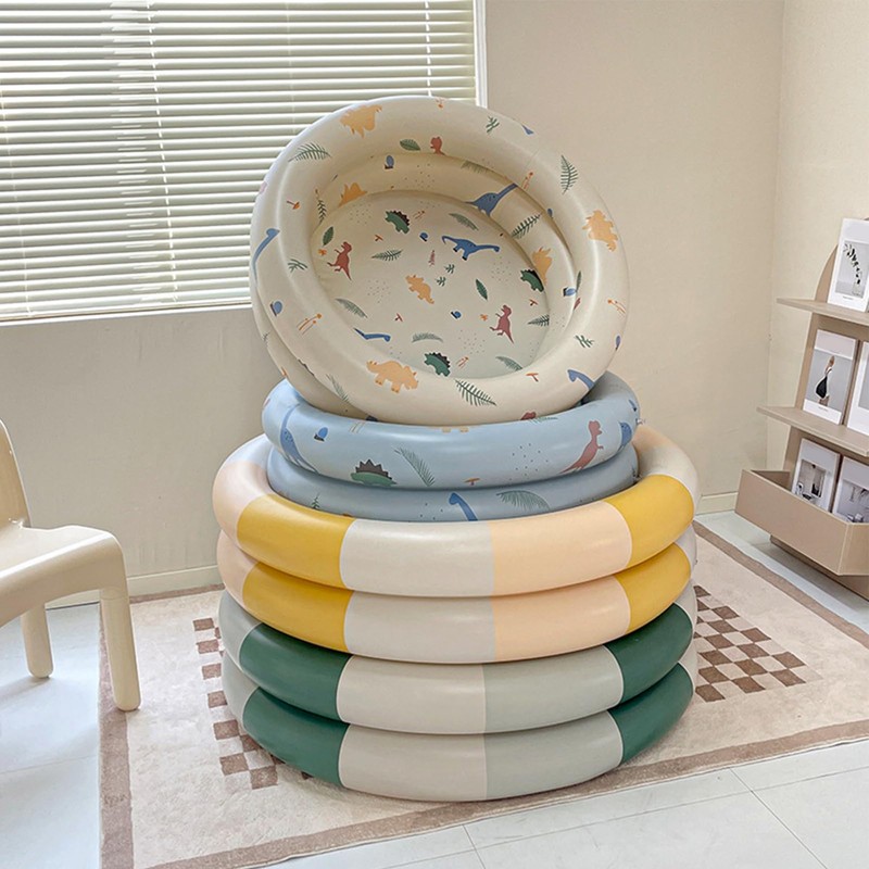Inflatable Swimming Pool, Thickened Cute Kids Inflatable Wading Pool Round