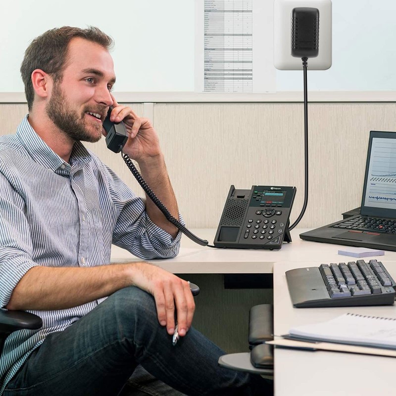 for Polycom Power Cord Works with Multiple Polycom Phone Models