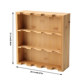 aichilra Bamboo Spice Rack, 3 Tier Spice Organizer for Kitchen Drawer, Countertop and Cabinet