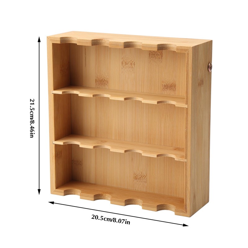 aichilra Bamboo Spice Rack, 3 Tier Spice Organizer for Kitchen