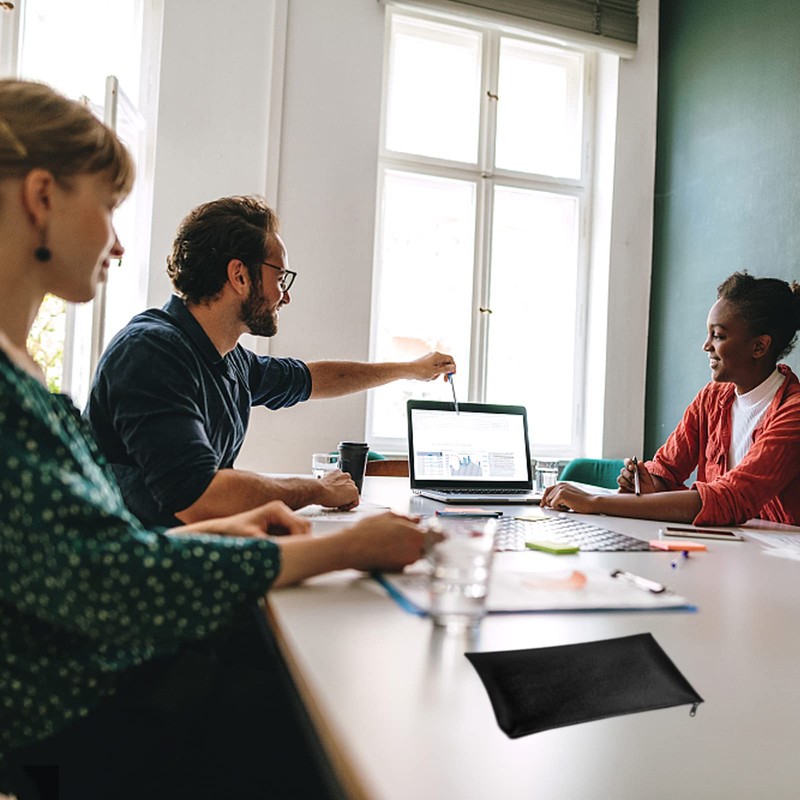 WanderGo Pack of 4 Wallet Bank Bags, Dark blue, black,